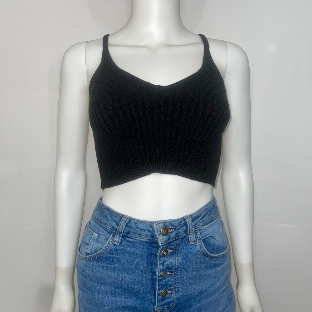 Olivaceous ribbed knit tank - Picture 2 of 7